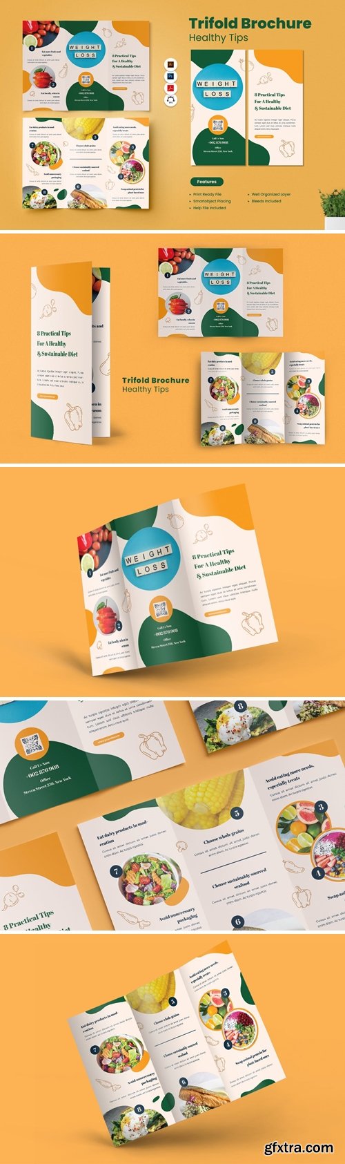 Healthy Tips Trifold Brochure