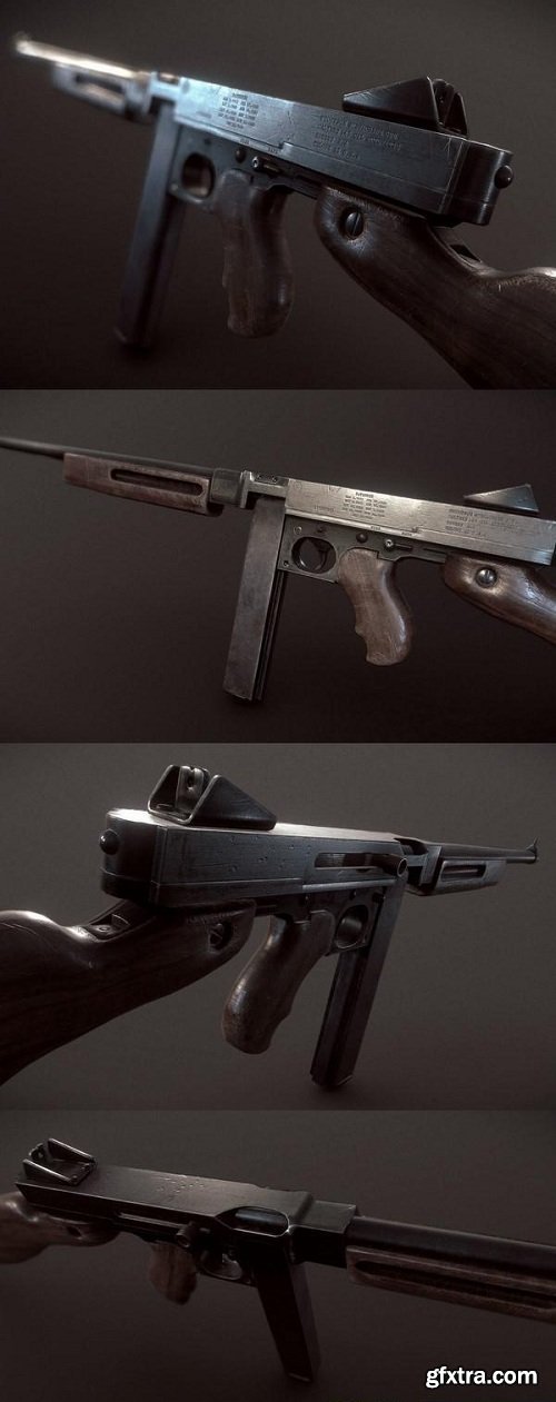 Thompson Submachine Gun 3D model