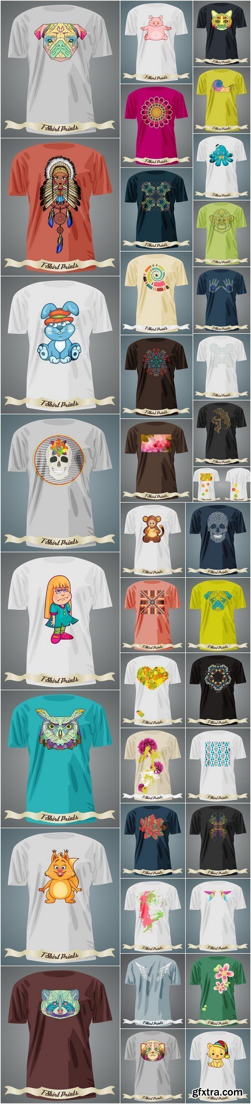 T-Shirts Design 6 - Set of 38xEPS Professional Vector Stock