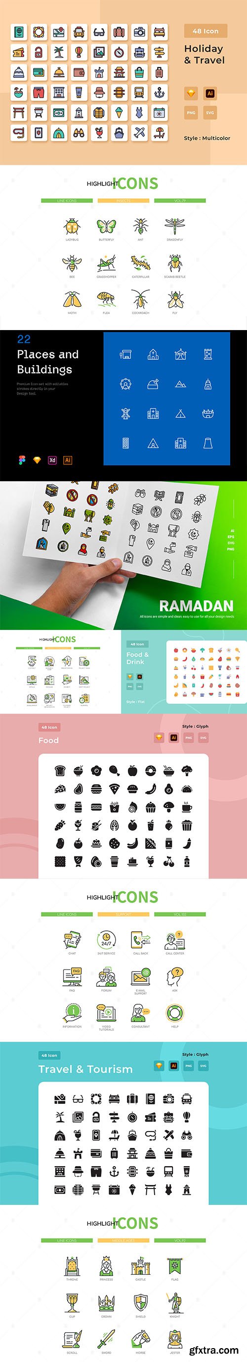 Mix collection of vector icons vol 11