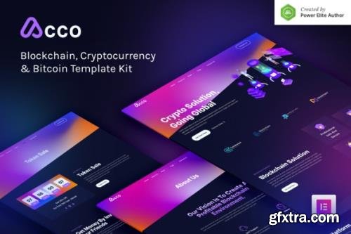 ThemeForest - Acco v1.0.0 - Blockchain Cryptocurrency & Bitcoin Elementor Template Kit - 31000559