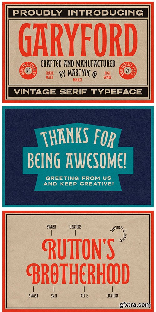 CM - Garyford Vintage Display Font 5890092