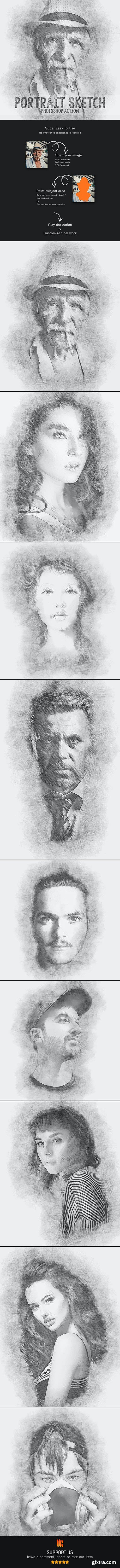 GraphicRiver - Portrait Sketch Photoshop Action 30027707