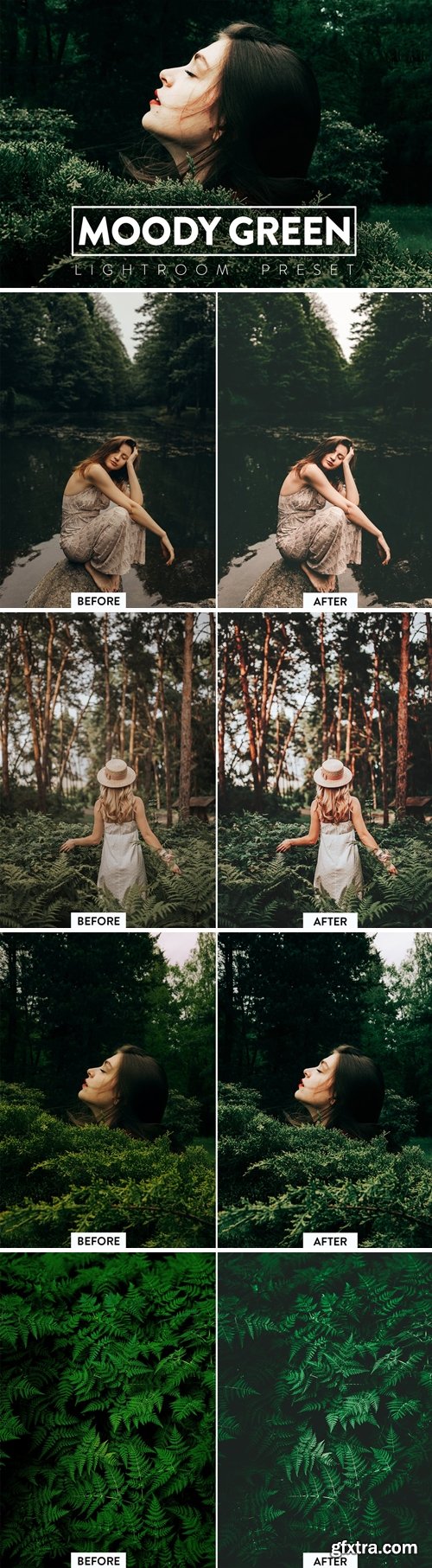 10 Moody Green Lightroom Presets