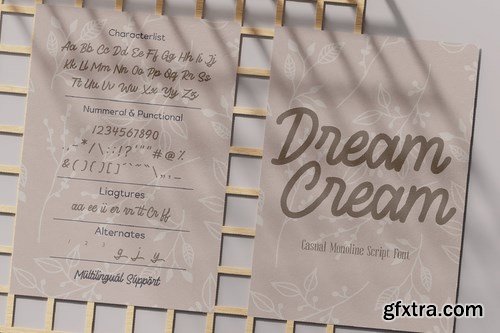 Dream Cream - Casual Monoline Script