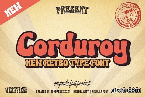 Corduroy - Classic Groovy font