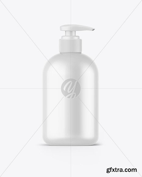 Glossy Plastic Bottle w/ Pump Mockup 76342