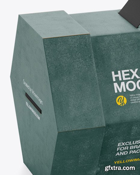 Hexagon Fabric Box Mockup 75954