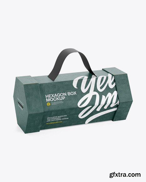 Hexagon Fabric Box Mockup 75954