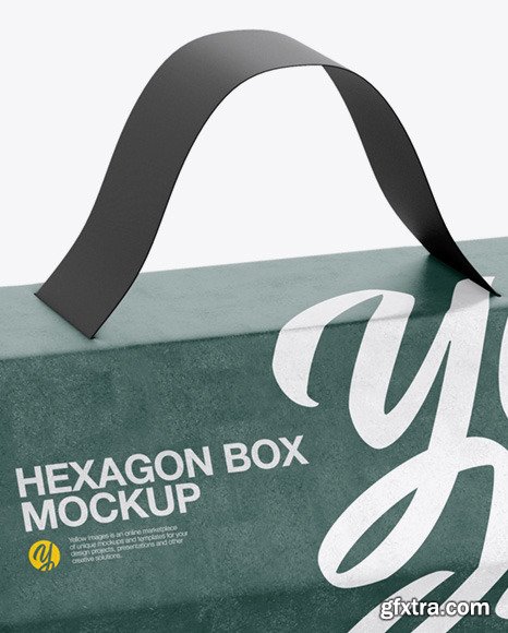 Hexagon Fabric Box Mockup 75954