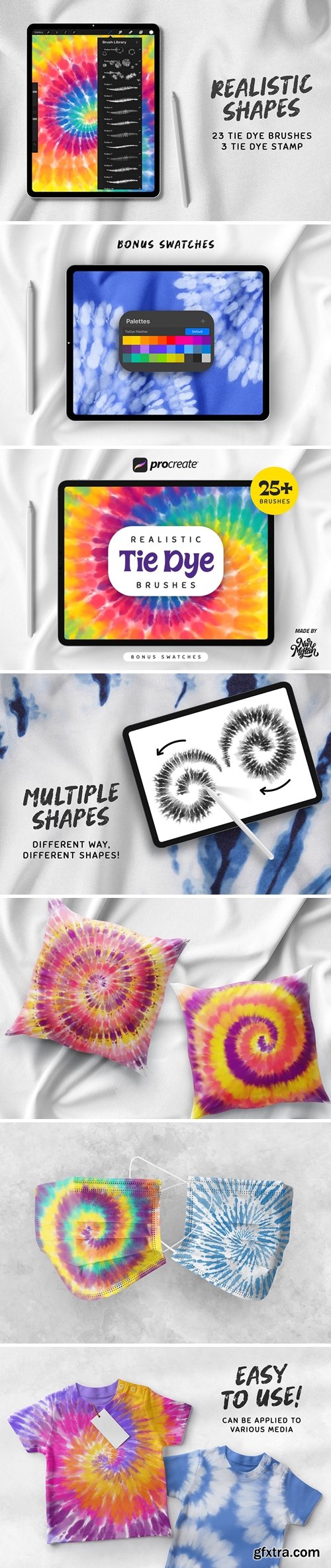 Procreate Realistic Tie Dye Brushes