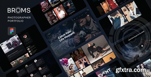 Broms - Photographer Portfolio Figma UI Template 29196718