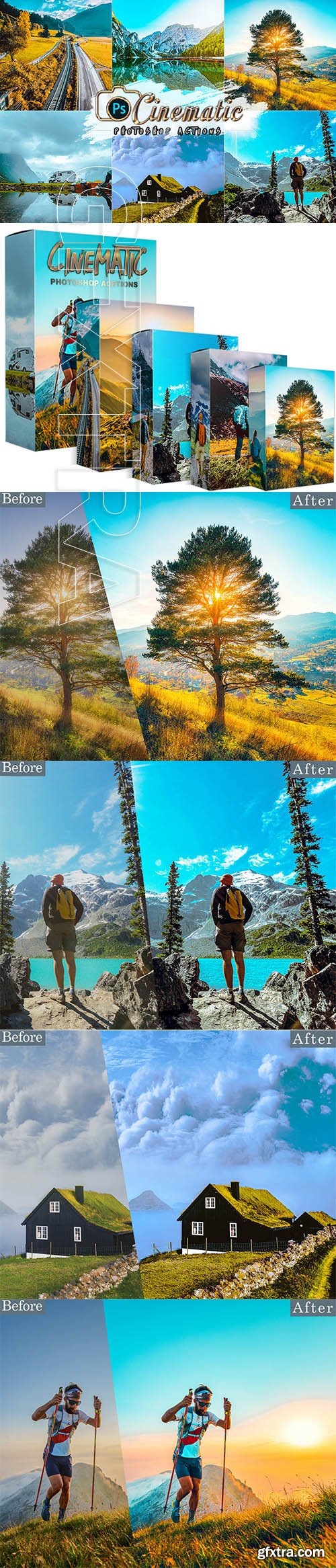 12 Cinematic Travel Photoshop Actions