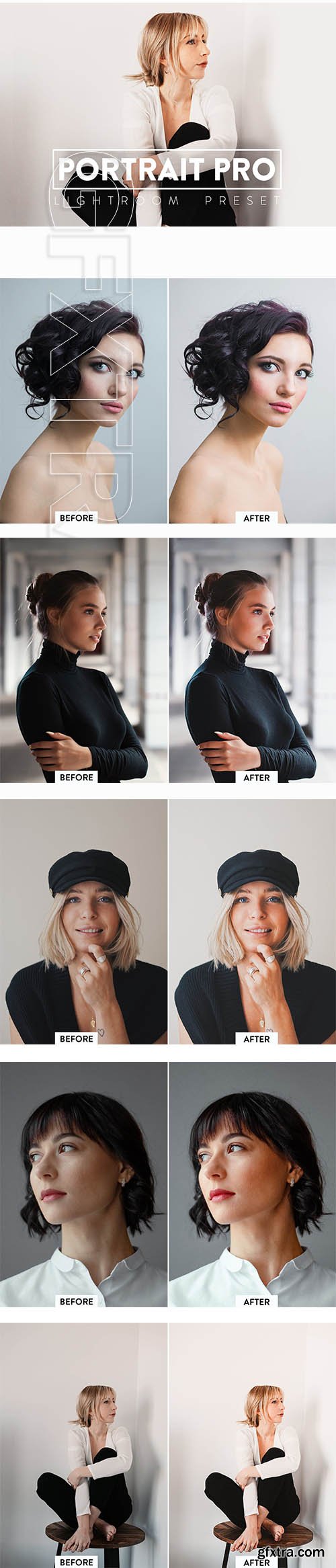 CreativeMarket - 10 Portrait Pro Lightroom Presets 5937259