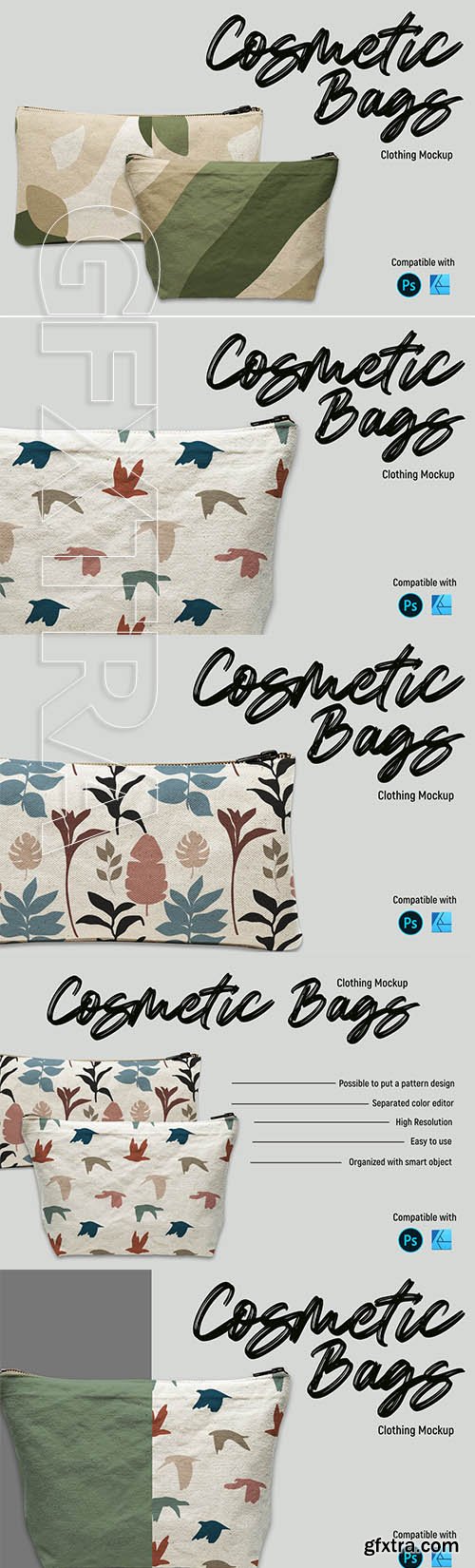 CreativeMarket - Cosmetic Bags | Mockup 5951025