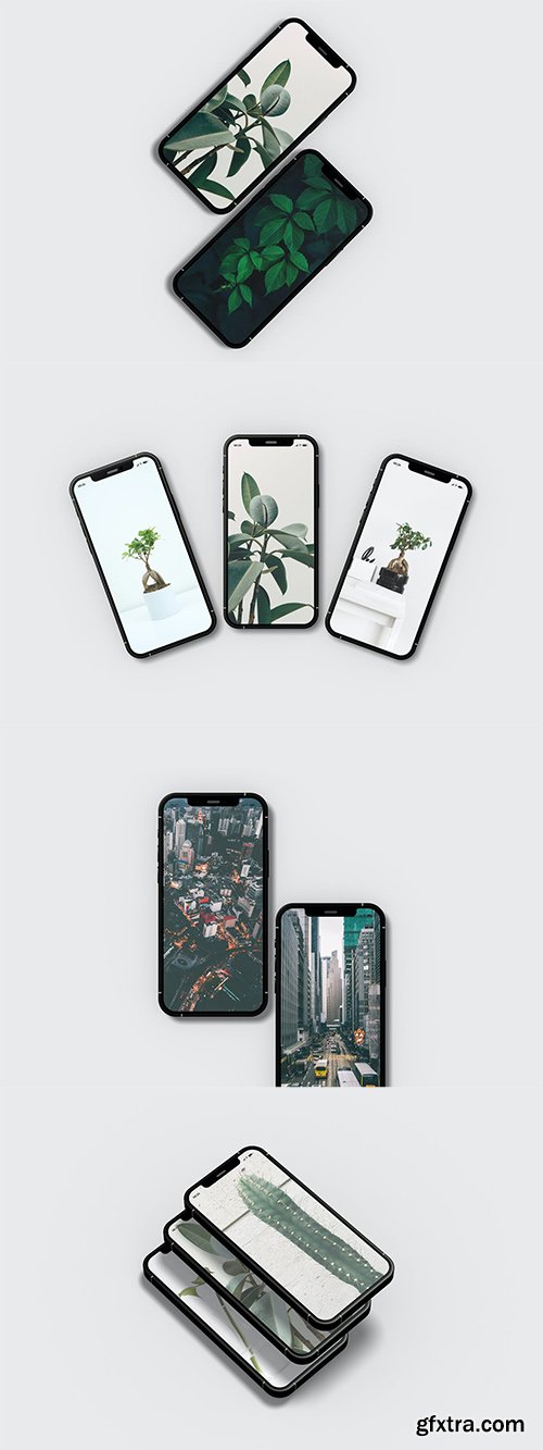 Realistic Screen Mockup iPhone 12