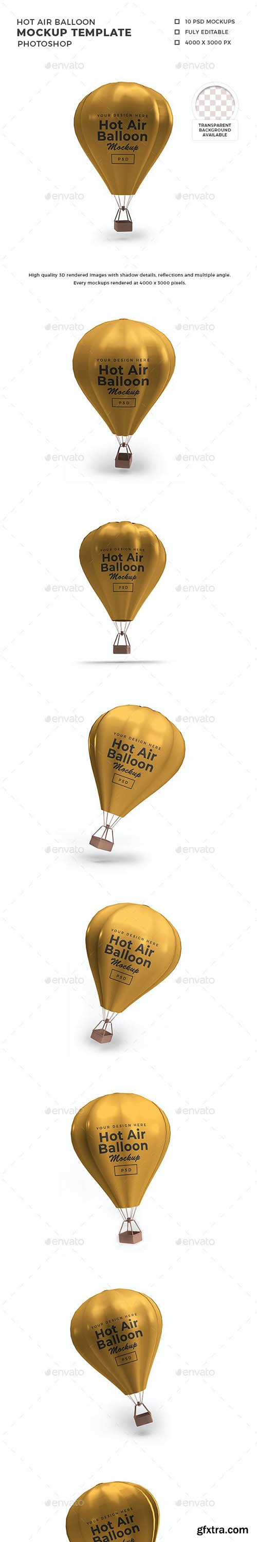 GraphicRiver - Hot Air Balloon 3D Mockup Template 30813866