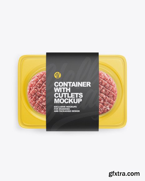 Container with Cutlets Mockup 76325