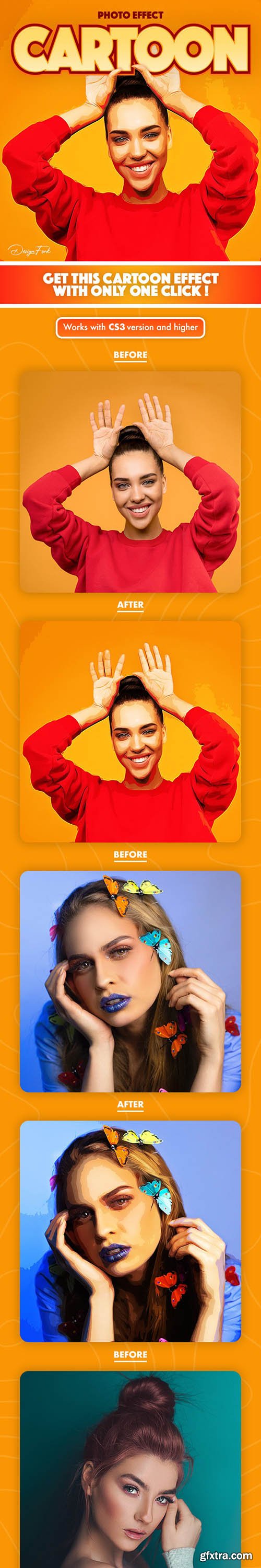 GraphicRiver - Cartoon Effect Photoshop Action 30119256