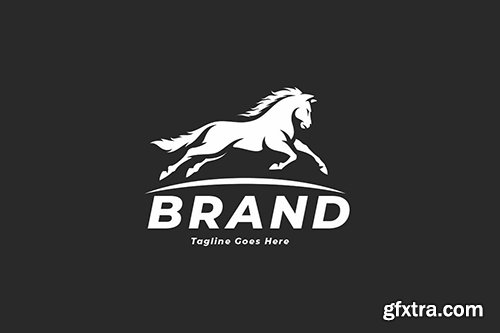 Jumping Horse Simple Logo 