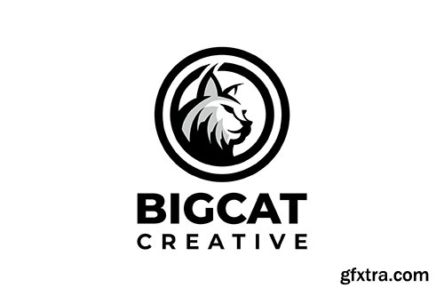 Big Cat Circle Creative Logo Template 