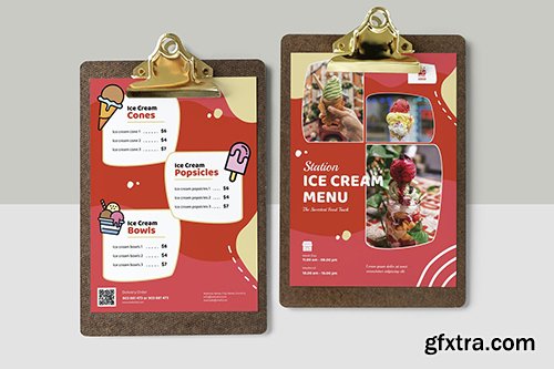 Ice Cream Store Menu Menu Flyer