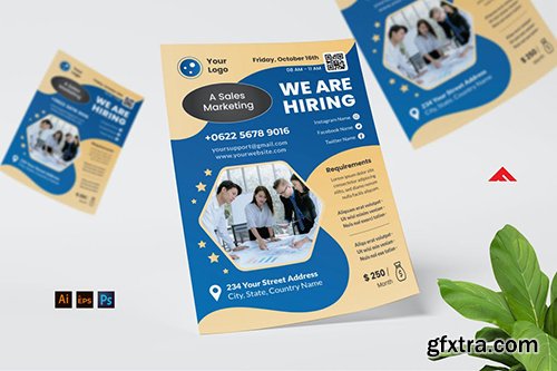 Sales Marketing Job Hiring Flyer