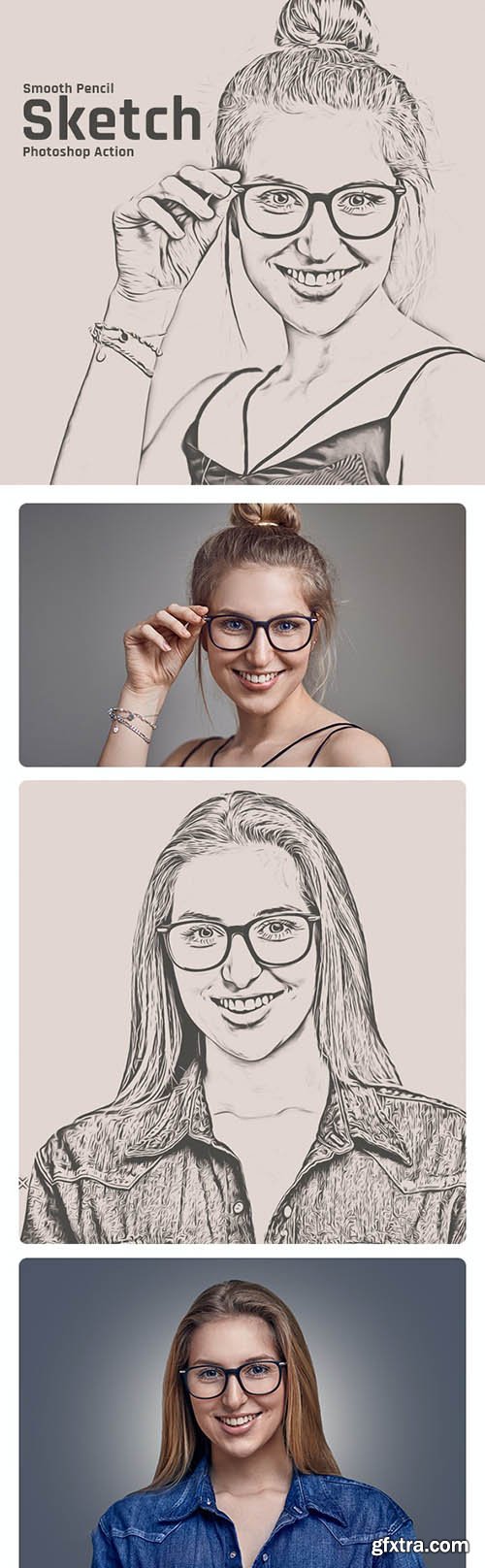 GraphicRiver - Smooth Pencil Sketch Photoshop Action 30545695