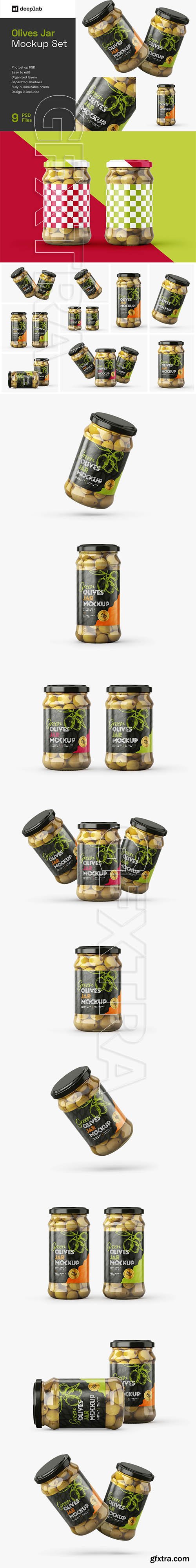 CreativeMarket - Olives Jar Mockup Set 5948967