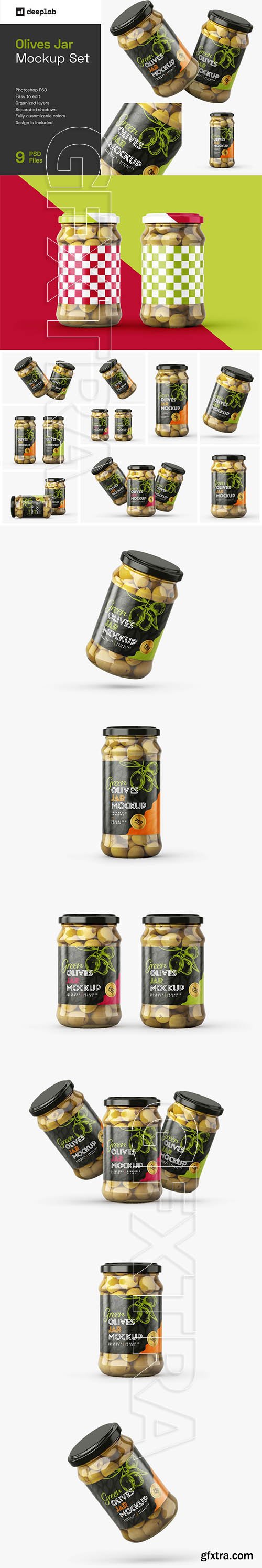 CreativeMarket - Olives Jar Mockup Set 5948967