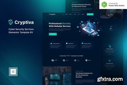 ThemeForest - Cryptiva v1.0.0 - Cyber Security Services Elementor Template Kit - 31098747