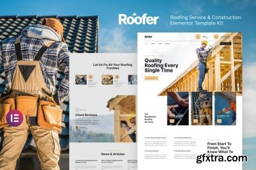 ThemeForest - Roofer v1.0.0 - Roofing Service Construction Elementor Template Kit - 31096885