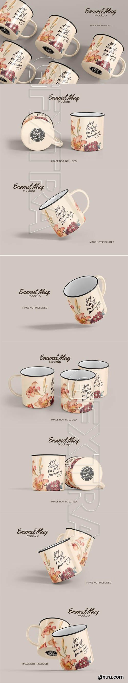 Classic enamel mug mockup