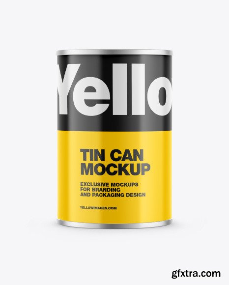 Tin Can w/ Glossy Finish Mockup 76522