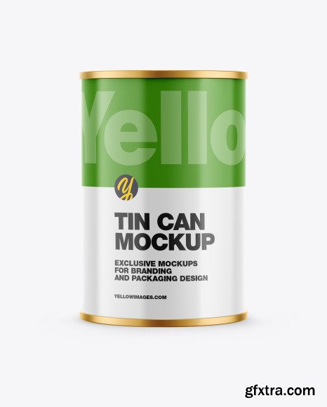 Tin Can w/ Glossy Finish Mockup 76522