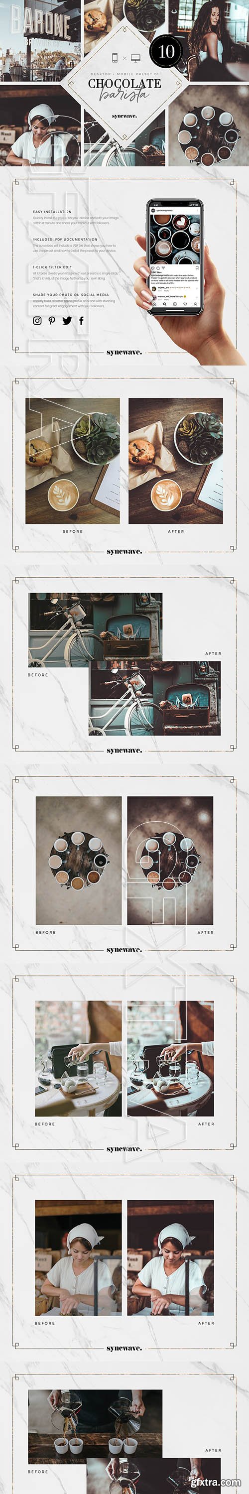 CreativeMarket - Chocolate Barista Lightroom Presets 5251298