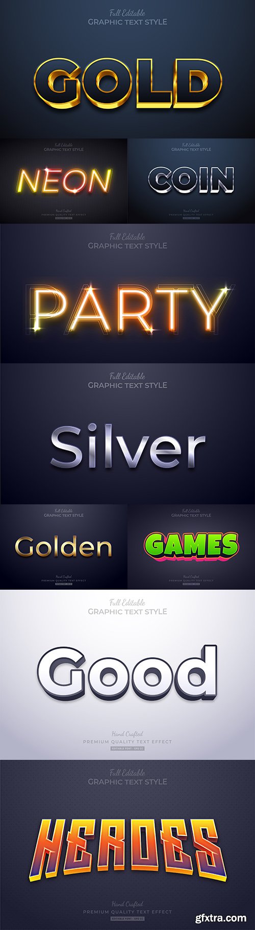 Editable font and 3d effect text design collection illustration 42
