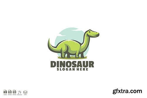 Dinosaur logo template 