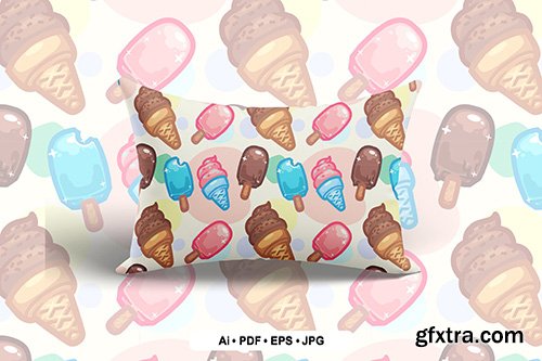 Ice Cream Seamless Pattern 