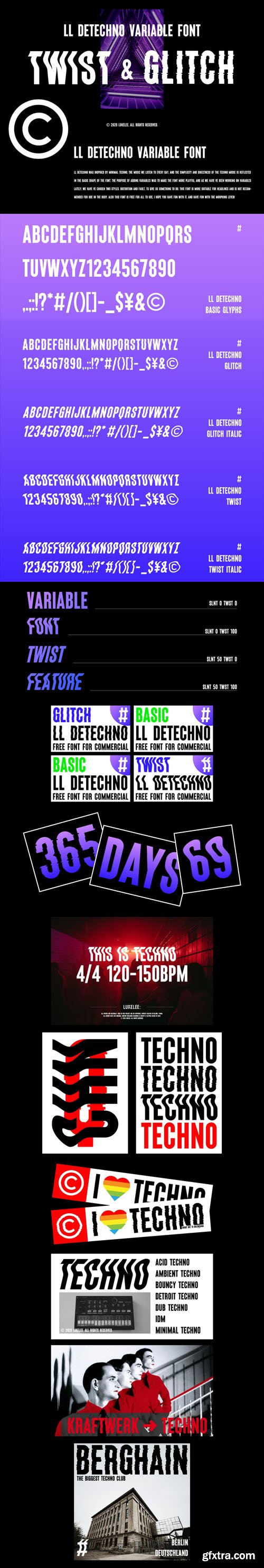 LL Detechno Sans Serif Font Family [10-Weights]