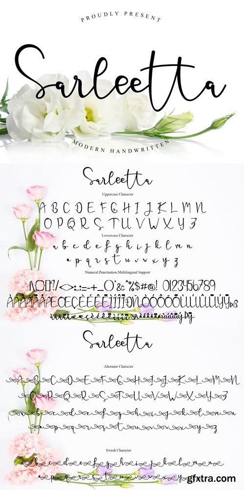 Sarleetta - Modern Handwritten Script Font