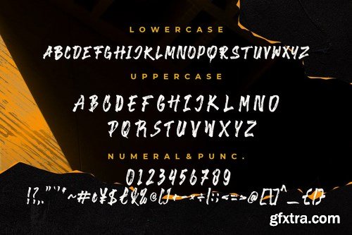 Galvanis All Caps Brush Typeface