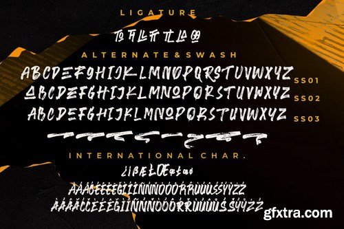 Galvanis All Caps Brush Typeface