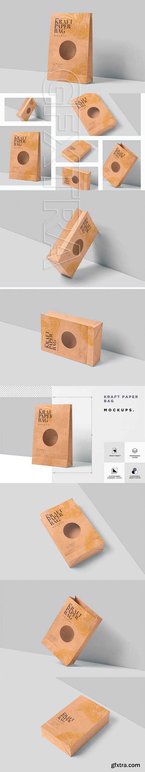 Kraft Paper Window Bag Mockups