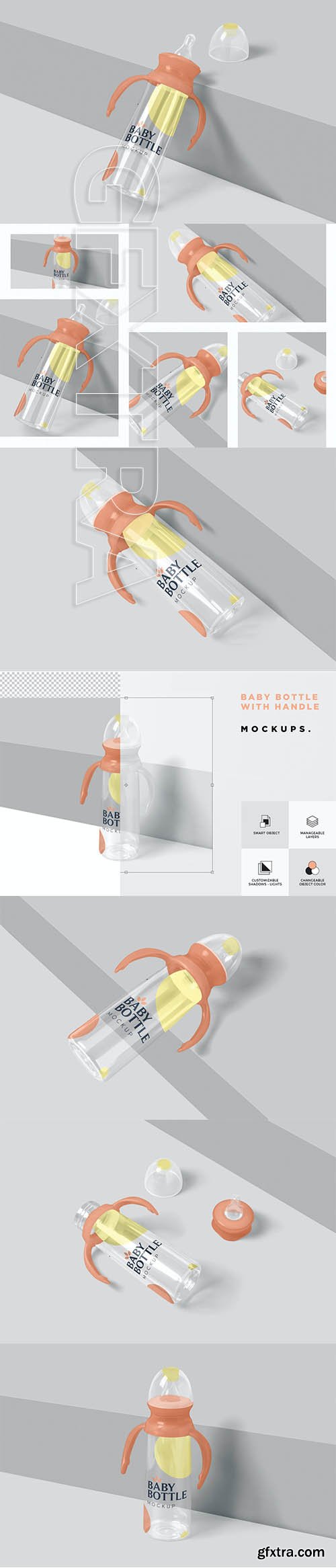 Feeding Bottle with Handle Mockups