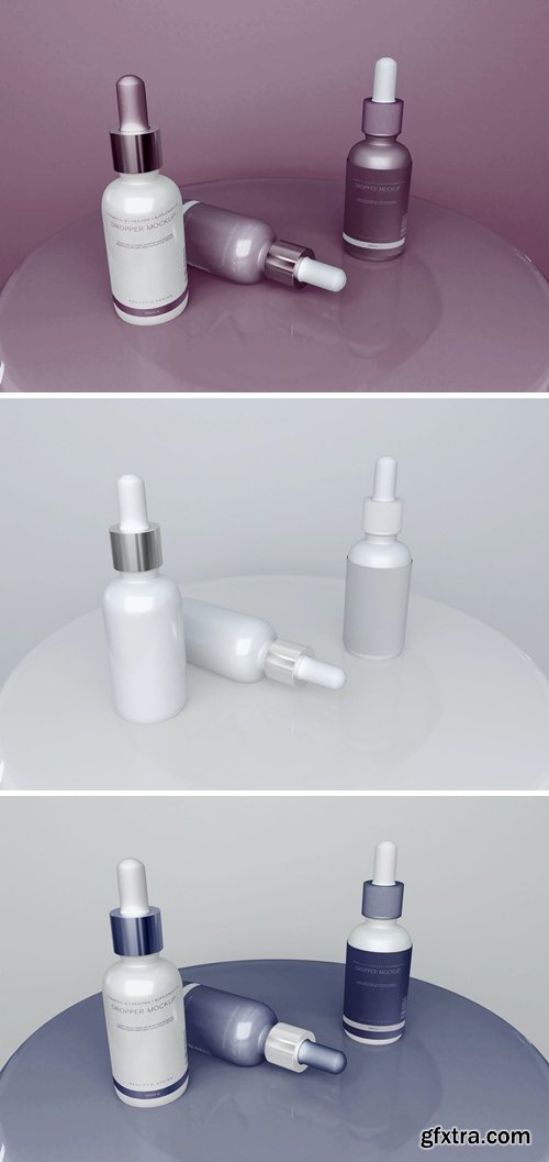 Dropper Bottles Mockup