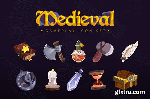 Medieval Gameplay Icon Set 