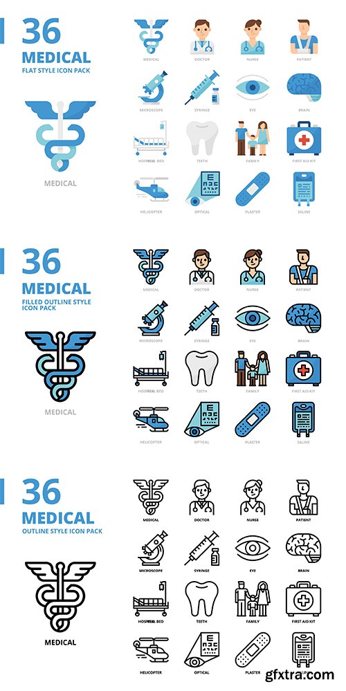 Medical Style Icon Set