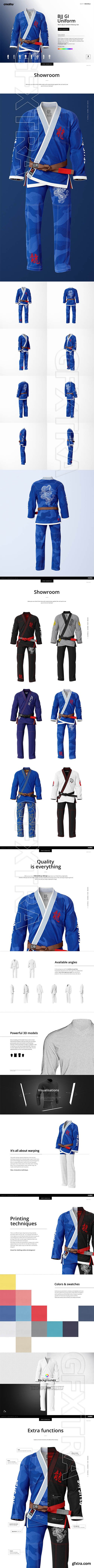 CreativeMarket - Brazilian Jiu Jitsu GI Mockup 3921132