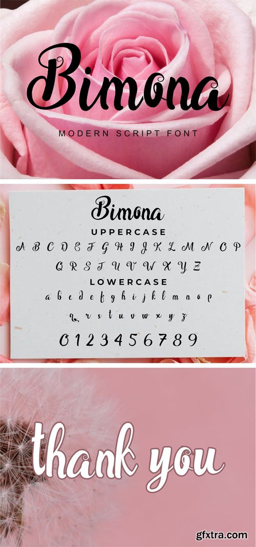 Bimona - Modern Handwritten Script Font